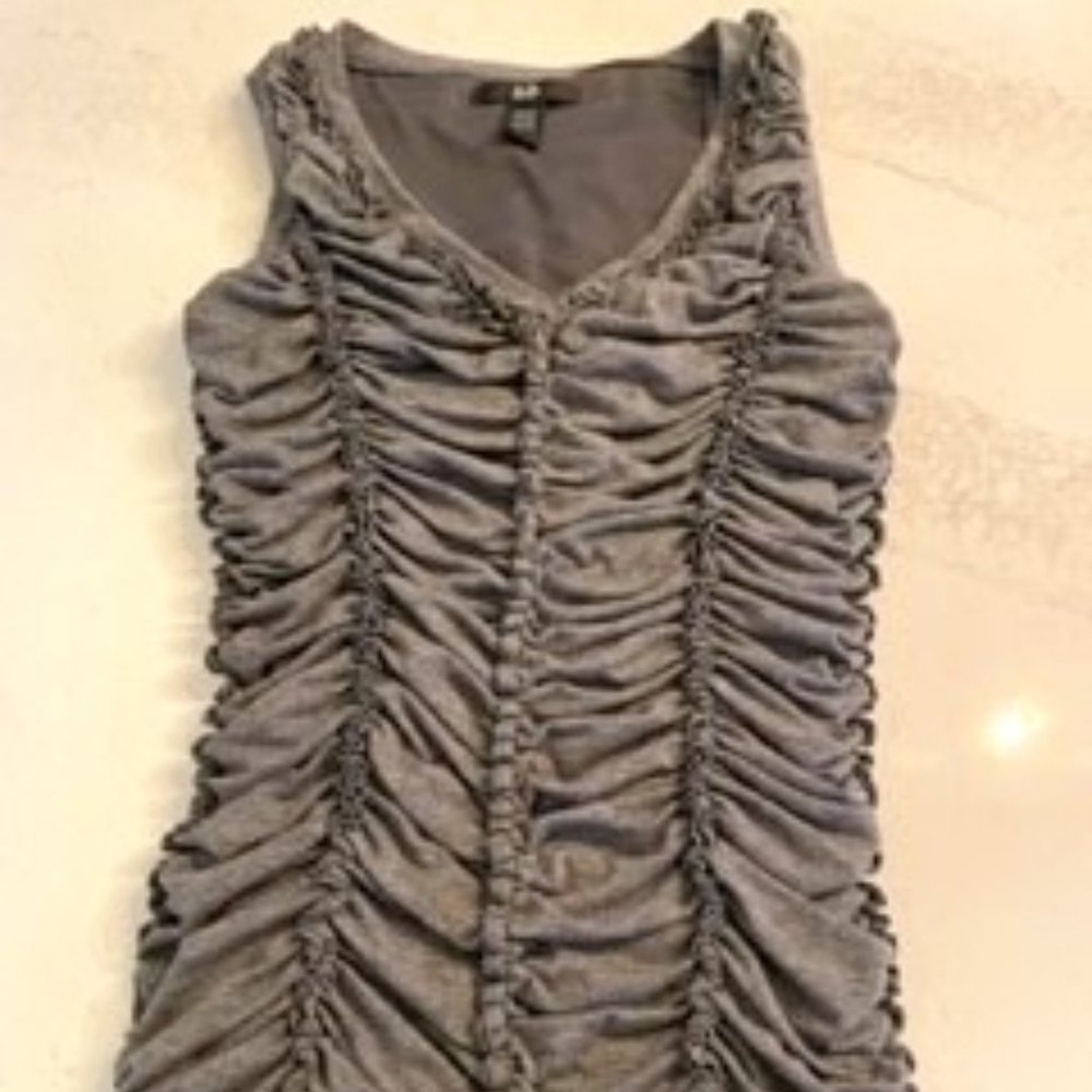 Grey Medium jersey shirt with ruching detail by Rain